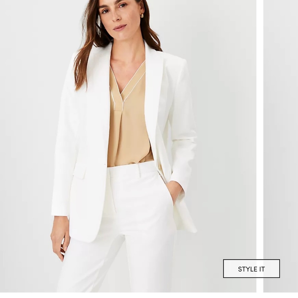 NWT CLASSIC BLAZER TRUE WHITE QUALITY BUSINESS SUIT COAT